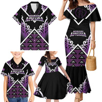 Personalised Aotearoa Moriori Family Matching Mermaid Dress and Hawaiian Shirt Maori Pattern New Zealand - Polynesian Pride