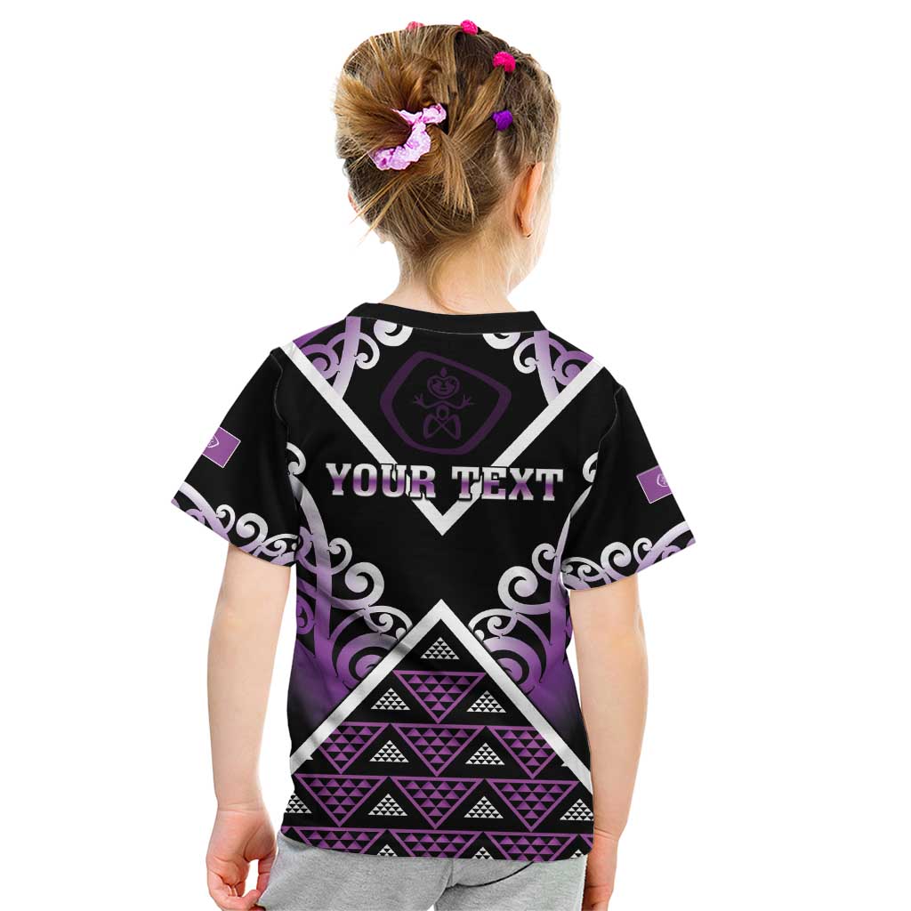 Personalised Aotearoa Moriori Kid T Shirt Maori Pattern New Zealand - Polynesian Pride
