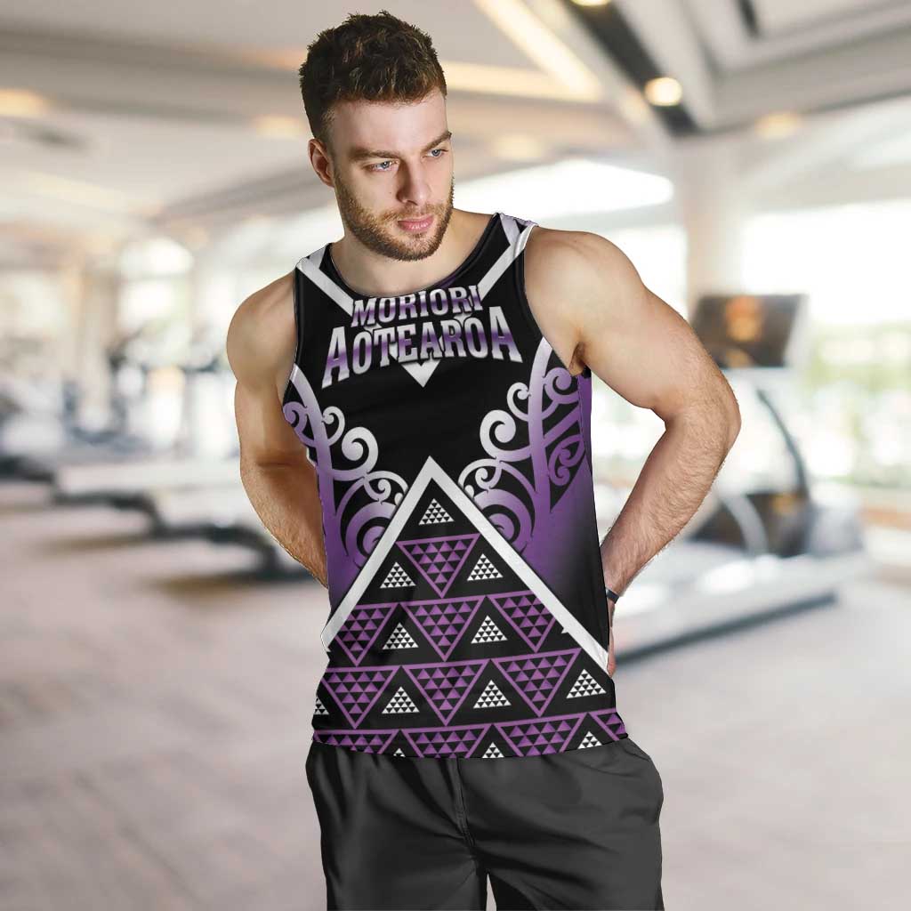 Personalised Aotearoa Moriori Men Tank Top Maori Pattern New Zealand - Polynesian Pride
