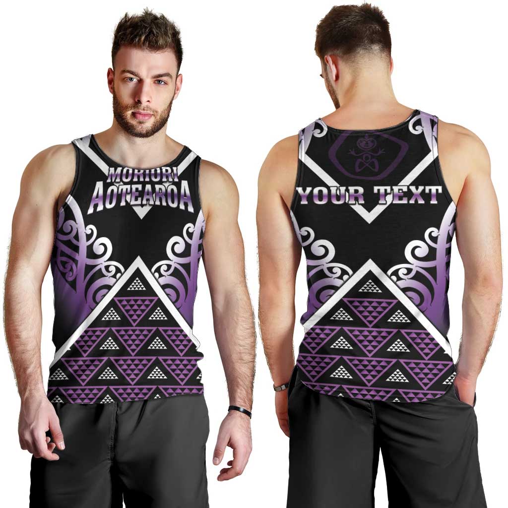Personalised Aotearoa Moriori Men Tank Top Maori Pattern New Zealand - Polynesian Pride