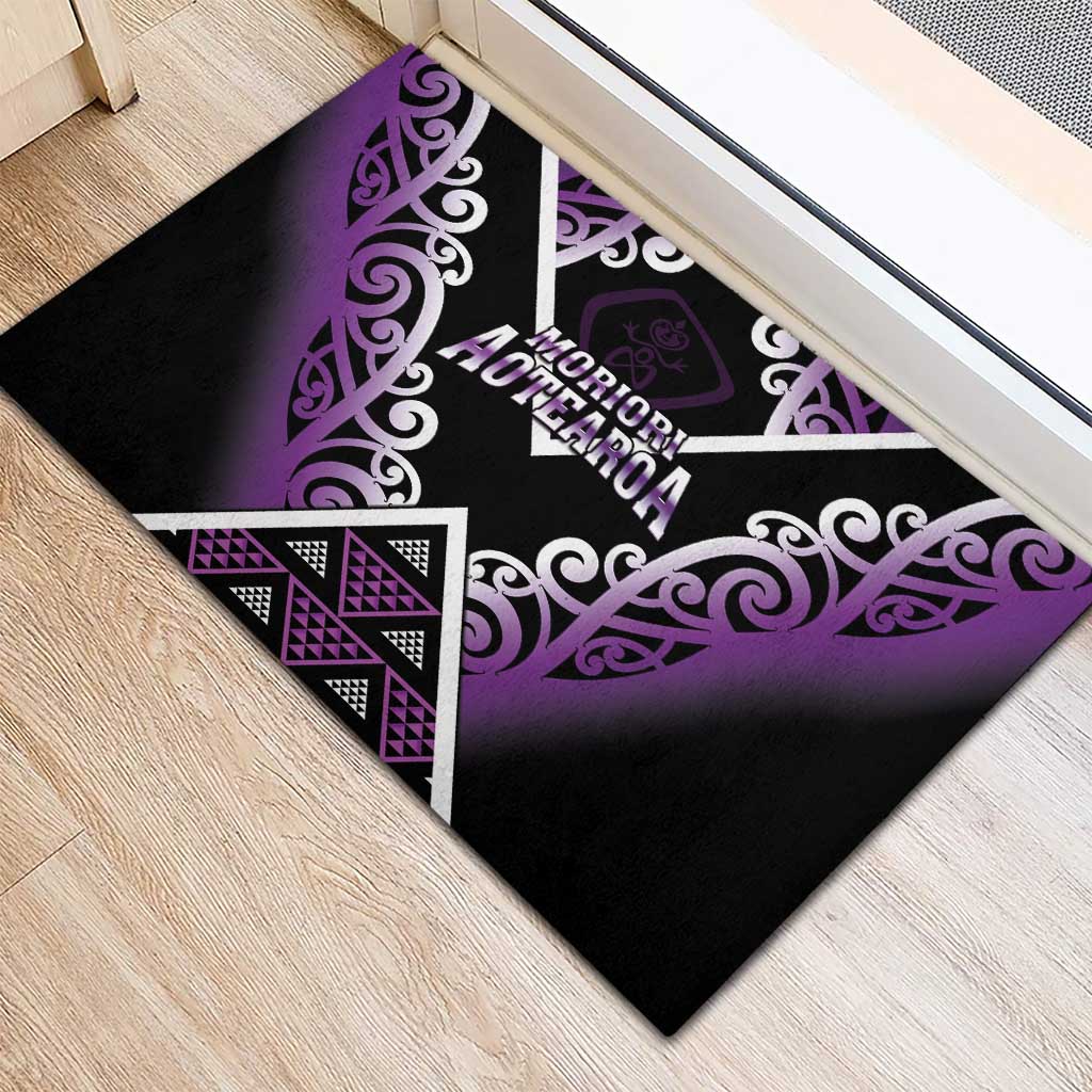 Aotearoa Moriori Rubber Doormat Maori Pattern New Zealand - Polynesian Pride