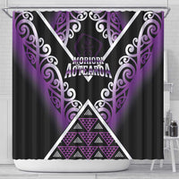 Aotearoa Moriori Shower Curtain Maori Pattern New Zealand - Polynesian Pride