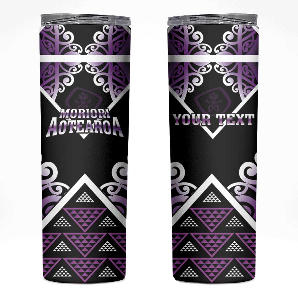 Personalised Aotearoa Moriori Skinny Tumbler Maori Pattern New Zealand - Polynesian Pride