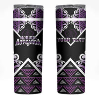 Personalised Aotearoa Moriori Skinny Tumbler Maori Pattern New Zealand - Polynesian Pride