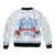 Happy Kosrae Liberation Day Bomber Jacket Polynesian Shark Turtle Motif