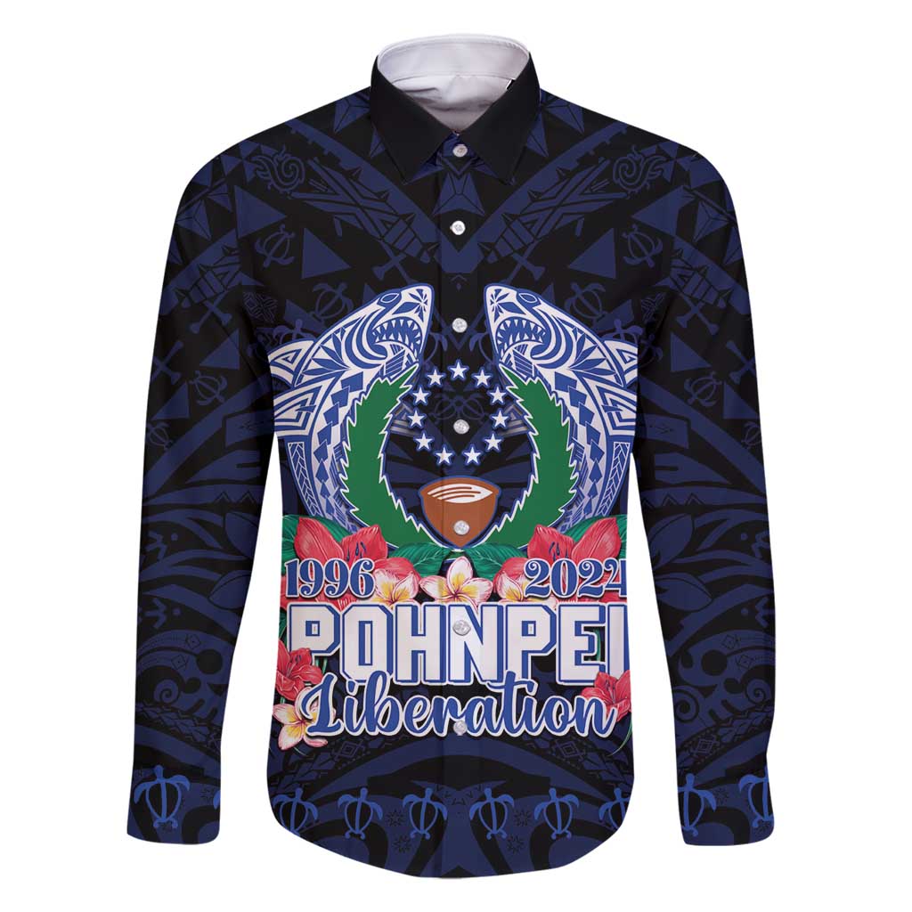 Happy Pohnpei Liberation Day Family Matching Mermaid Dress and Hawaiian Shirt Polynesian Shark Turtle Motif