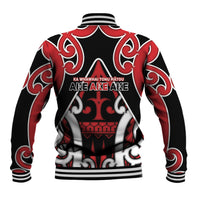 New Zealand Maori Language Week Baseball Jacket Mo Ake Tonu Te Reo