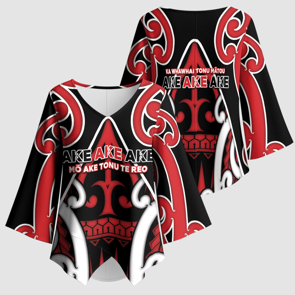 New Zealand Maori Language Week Kimono Sleeve Blouse Mo Ake Tonu Te Reo