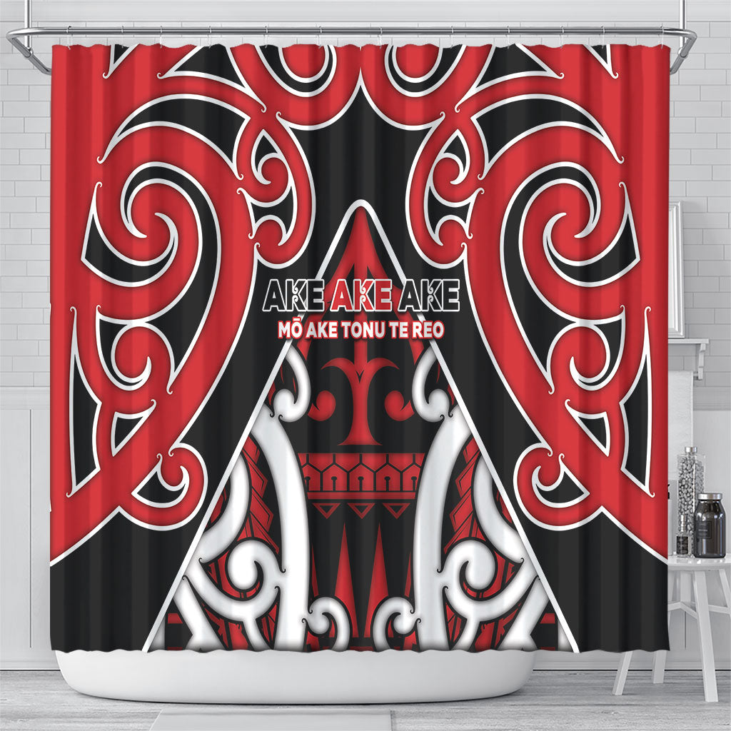 New Zealand Maori Language Week Shower Curtain Mo Ake Tonu Te Reo