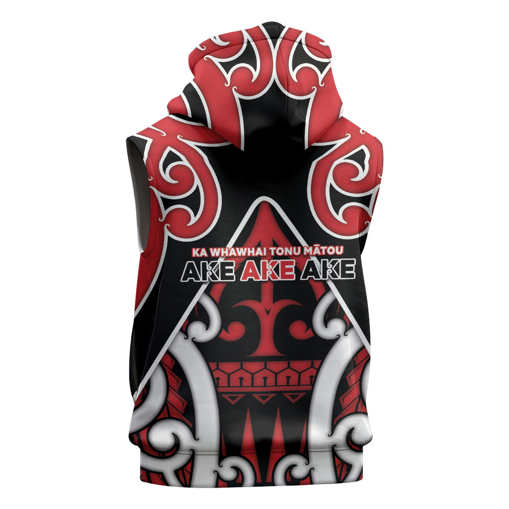 New Zealand Maori Language Week Sleeveless Zip Hoodie Mo Ake Tonu Te Reo