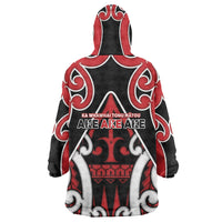 New Zealand Maori Language Week Wearable Blanket Hoodie Mo Ake Tonu Te Reo