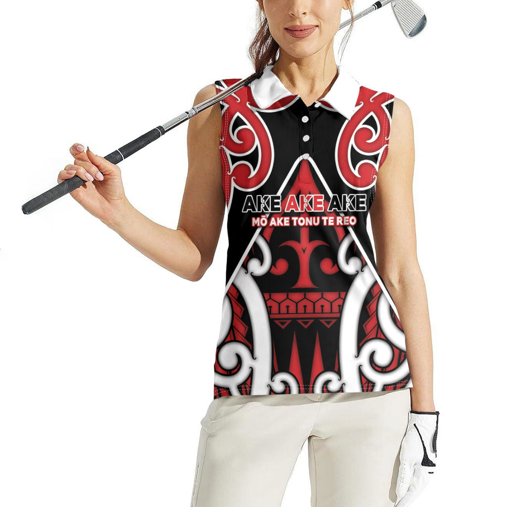 New Zealand Maori Language Week Women Sleeveless Polo Shirt Mo Ake Tonu Te Reo