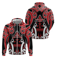 New Zealand Maori Language Week Zip Hoodie Mo Ake Tonu Te Reo