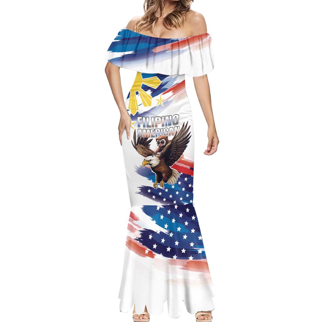 Filipino American History Month Mermaid Dress Bald Eagle Tarsier Together
