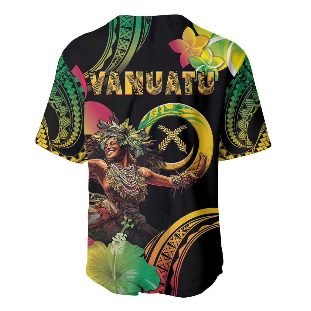 Halo Vanuatu Baseball Jersey Beautiful Woman Dancing LT05 - Polynesian Pride