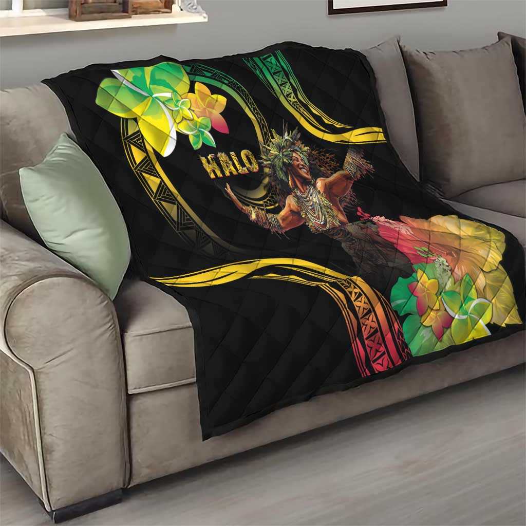 Halo Vanuatu Quilt Beautiful Woman Dancing