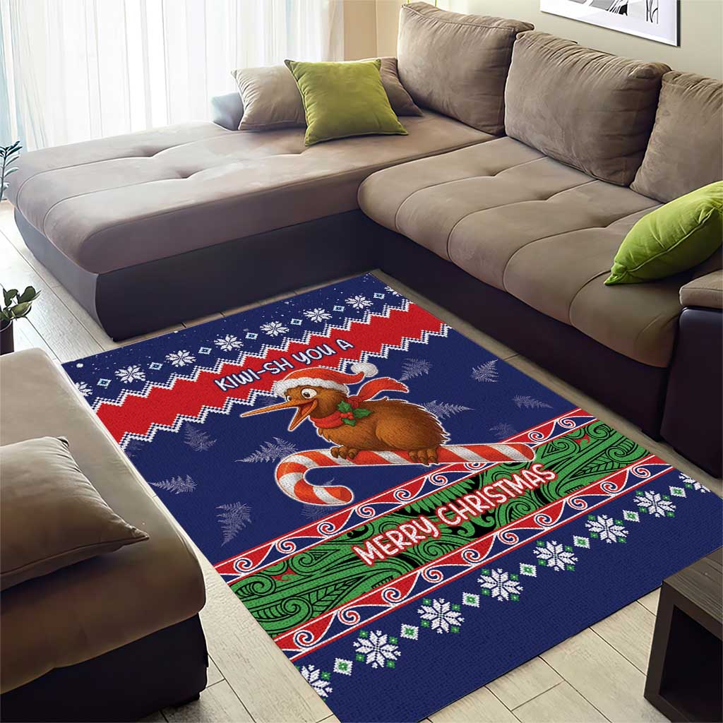 New Zealand Christmas Area Rug Kiwi-sh You A Merry Christmas - Polynesian Pride