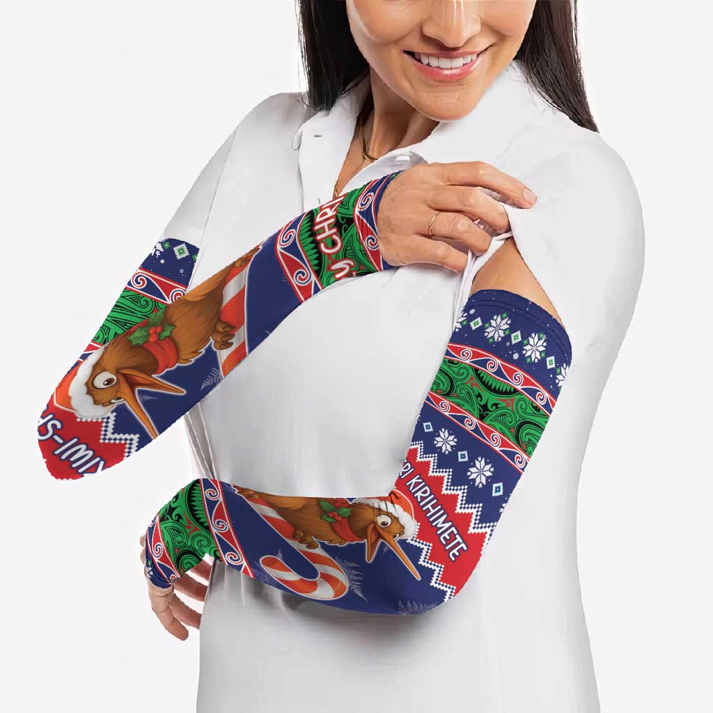 New Zealand Christmas Arm Sleeves Kiwi-sh You A Merry Christmas - Polynesian Pride