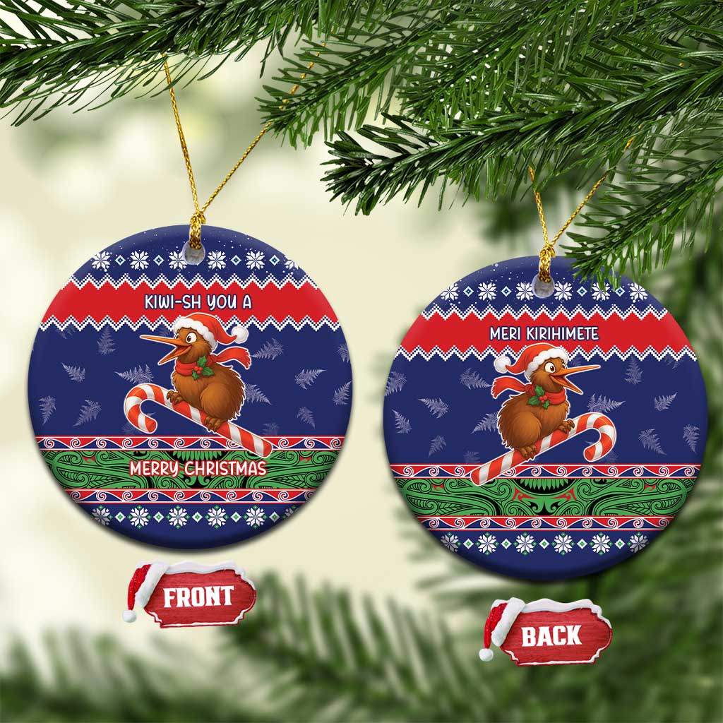 New Zealand Christmas Ceramic Ornament Kiwi-sh You A Merry Christmas - Polynesian Pride