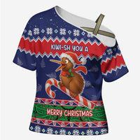 New Zealand Christmas Cross Shoulder Shirt Kiwi-sh You A Merry Christmas - Polynesian Pride