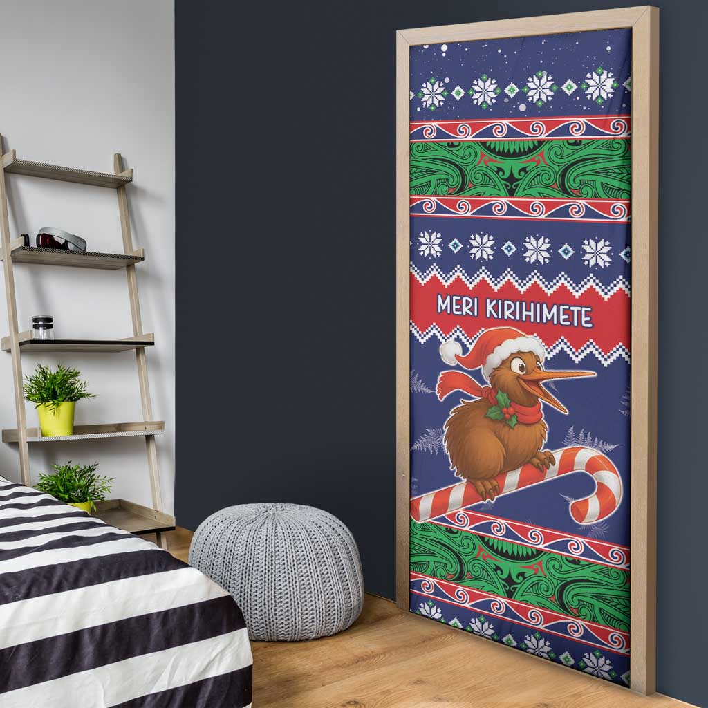 New Zealand Christmas Door Cover Kiwi-sh You A Merry Christmas - Polynesian Pride
