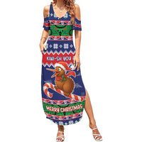 New Zealand Christmas Family Matching Summer Maxi Dress and Hawaiian Shirt Kiwi-sh You A Merry Christmas - Polynesian Pride