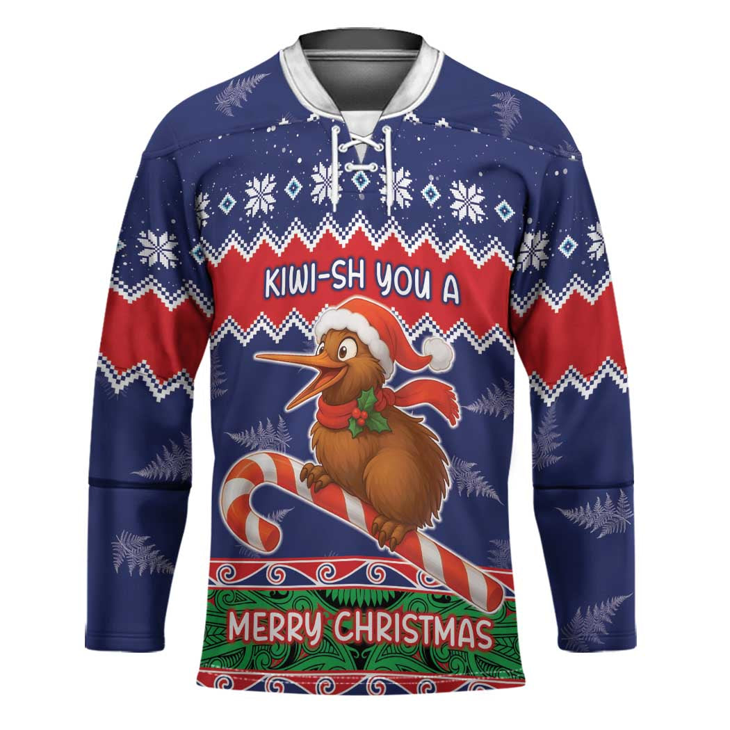 New Zealand Christmas Hockey Jersey Kiwi-sh You A Merry Christmas - Polynesian Pride