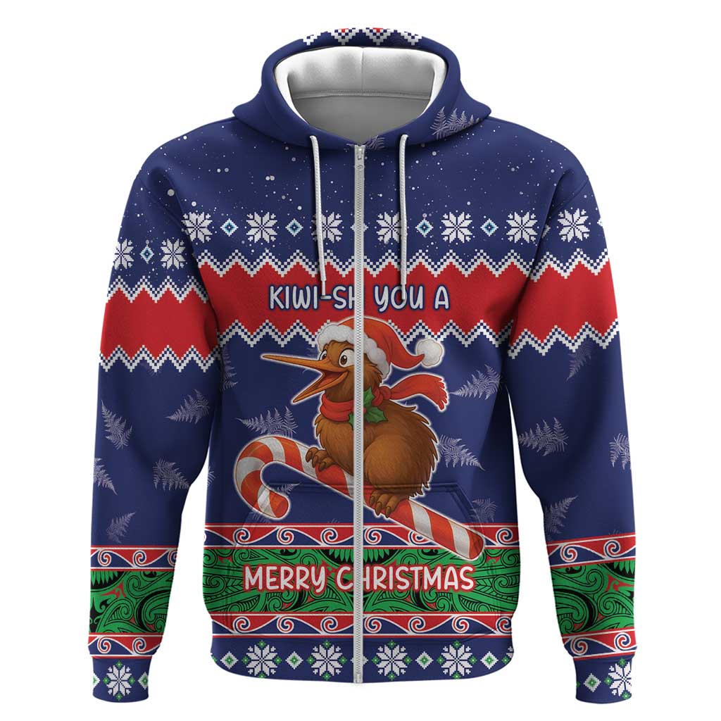 New Zealand Christmas Hoodie Kiwi-sh You A Merry Christmas - Polynesian Pride