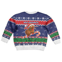 New Zealand Christmas Kid Ugly Christmas Sweater Kiwi-sh You A Merry Christmas - Polynesian Pride