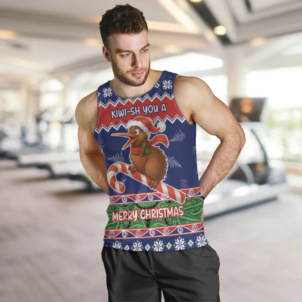 New Zealand Christmas Men Tank Top Kiwi-sh You A Merry Christmas - Polynesian Pride