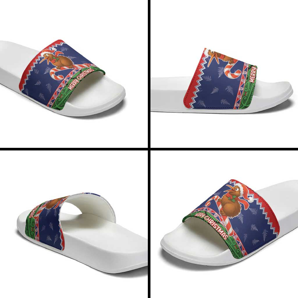 New Zealand Christmas Slide Sandals Kiwi-sh You A Merry Christmas - Polynesian Pride