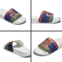 New Zealand Christmas Slide Sandals Kiwi-sh You A Merry Christmas - Polynesian Pride
