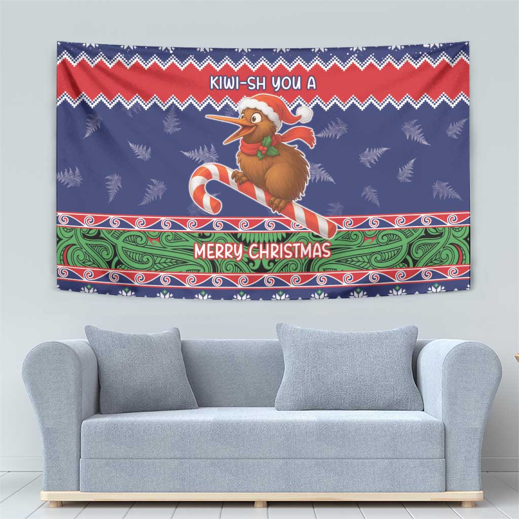New Zealand Christmas Tapestry Kiwi-sh You A Merry Christmas - Polynesian Pride