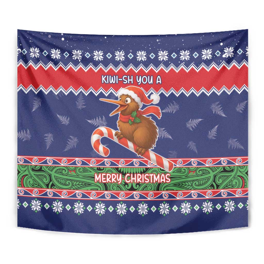 New Zealand Christmas Tapestry Kiwi-sh You A Merry Christmas - Polynesian Pride