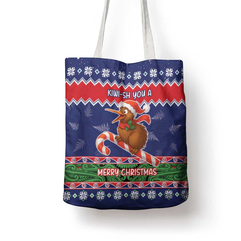 New Zealand Christmas Tote Bag Kiwi-sh You A Merry Christmas - Polynesian Pride