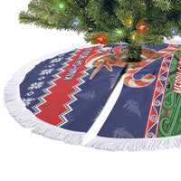 New Zealand Christmas Tree Skirt Kiwi-sh You A Merry Christmas - Polynesian Pride