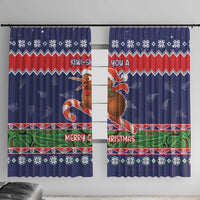 New Zealand Christmas Window Curtain Kiwi-sh You A Merry Christmas - Polynesian Pride