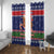 New Zealand Christmas Window Curtain Kiwi-sh You A Merry Christmas - Polynesian Pride
