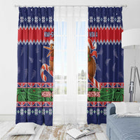 New Zealand Christmas Window Curtain Kiwi-sh You A Merry Christmas - Polynesian Pride