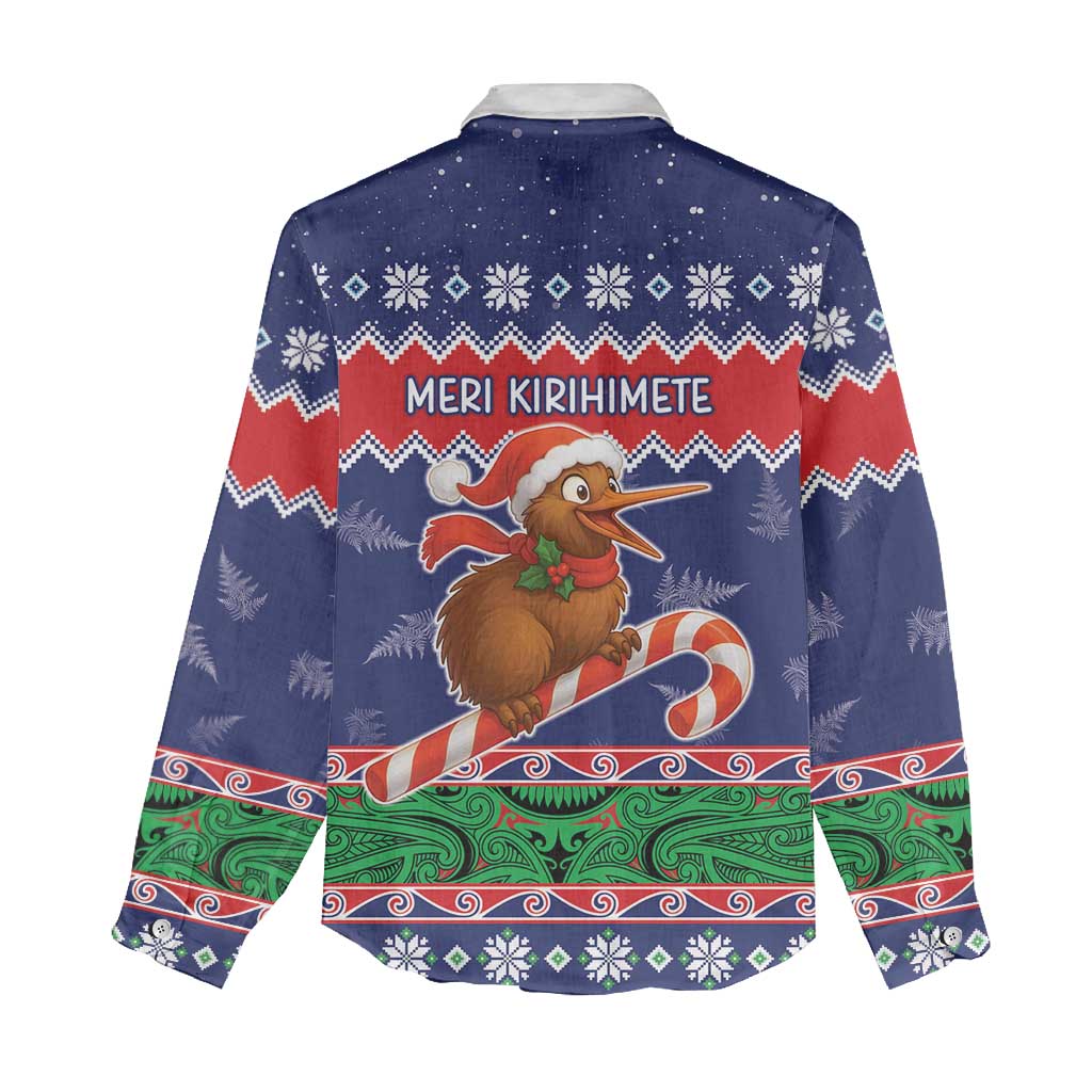 New Zealand Christmas Women Casual Shirt Kiwi-sh You A Merry Christmas - Polynesian Pride