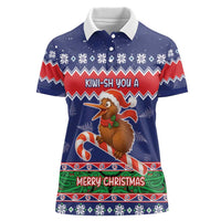 New Zealand Christmas Women Polo Shirt Kiwi-sh You A Merry Christmas - Polynesian Pride