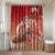 Hawaii Funny Christmas Bathroom Set Santa Surfing With Tapa Pattern - Polynesian Pride