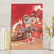 Hawaii Funny Christmas Canvas Wall Art Santa Surfing With Tapa Pattern - Polynesian Pride