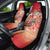 Hawaii Funny Christmas Car Seat Cover Santa Surfing With Tapa Pattern - Polynesian Pride