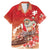 Hawaii Funny Christmas Family Matching Mermaid Dress and Hawaiian Shirt Santa Surfing With Tapa Pattern - Polynesian Pride