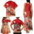 Hawaii Funny Christmas Family Matching Tank Maxi Dress and Hawaiian Shirt Santa Surfing With Tapa Pattern - Polynesian Pride