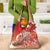 Hawaii Funny Christmas Grocery Bag Santa Surfing With Tapa Pattern - Polynesian Pride