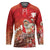 Hawaii Funny Christmas Hockey Jersey Santa Surfing With Tapa Pattern - Polynesian Pride