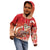 Hawaii Funny Christmas Kid Hoodie Santa Surfing With Tapa Pattern - Polynesian Pride
