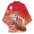 Hawaii Funny Christmas Kimono Santa Surfing With Tapa Pattern - Polynesian Pride